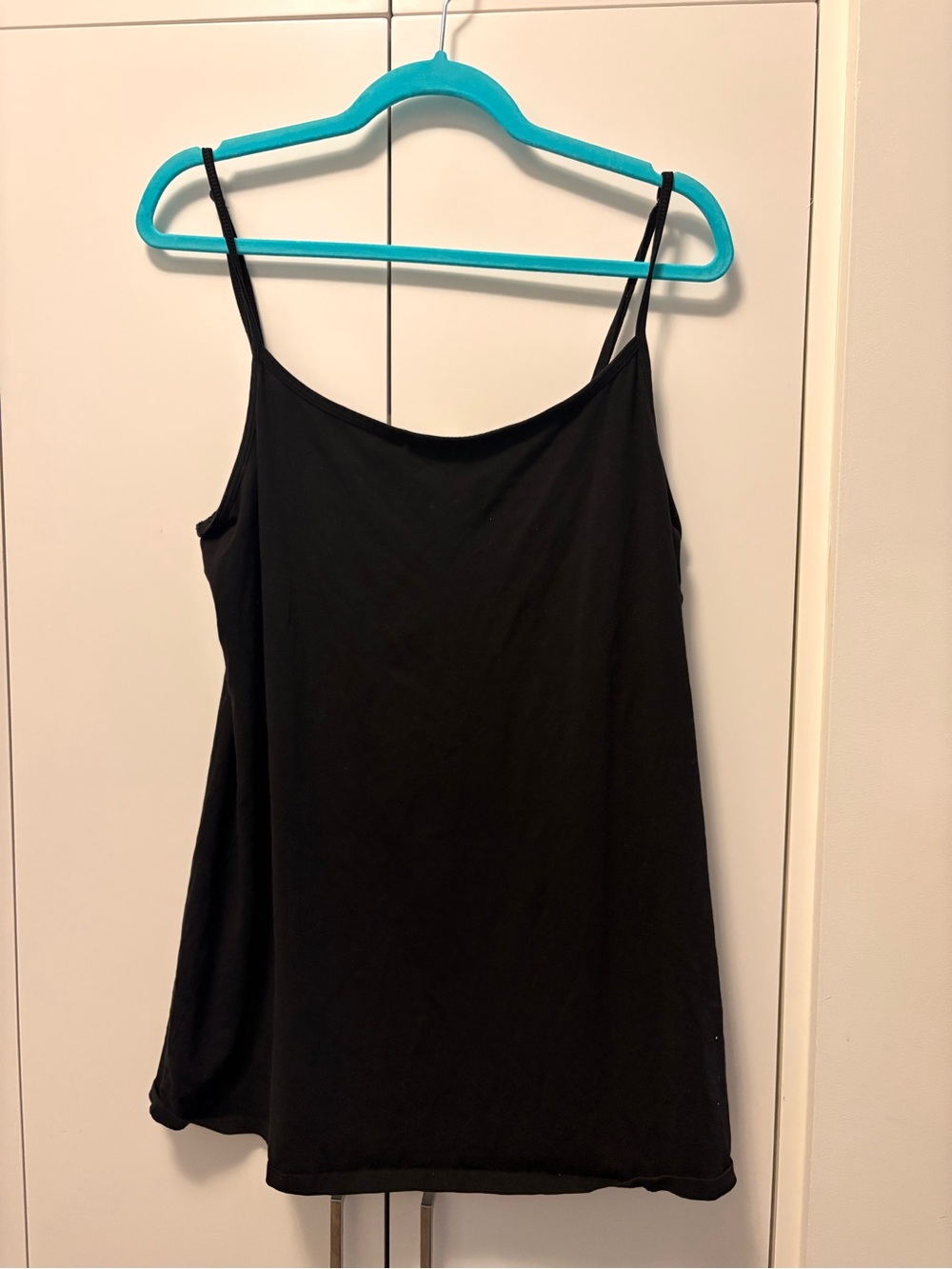 Black Spaghetti Strap Women's Tank Top